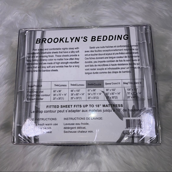 ⭐️SALE⭐️King 4pc White Bedsheets - Picture 5 of 6